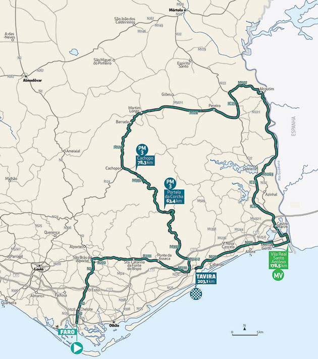 Algarve stage 3 map